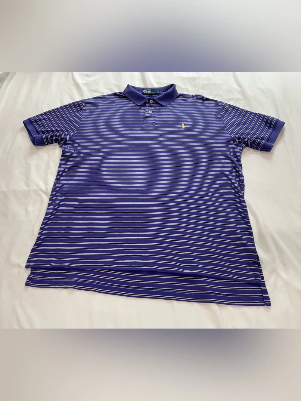 Ralph Lauren Men’s Purple Striped Polo Shirt XL